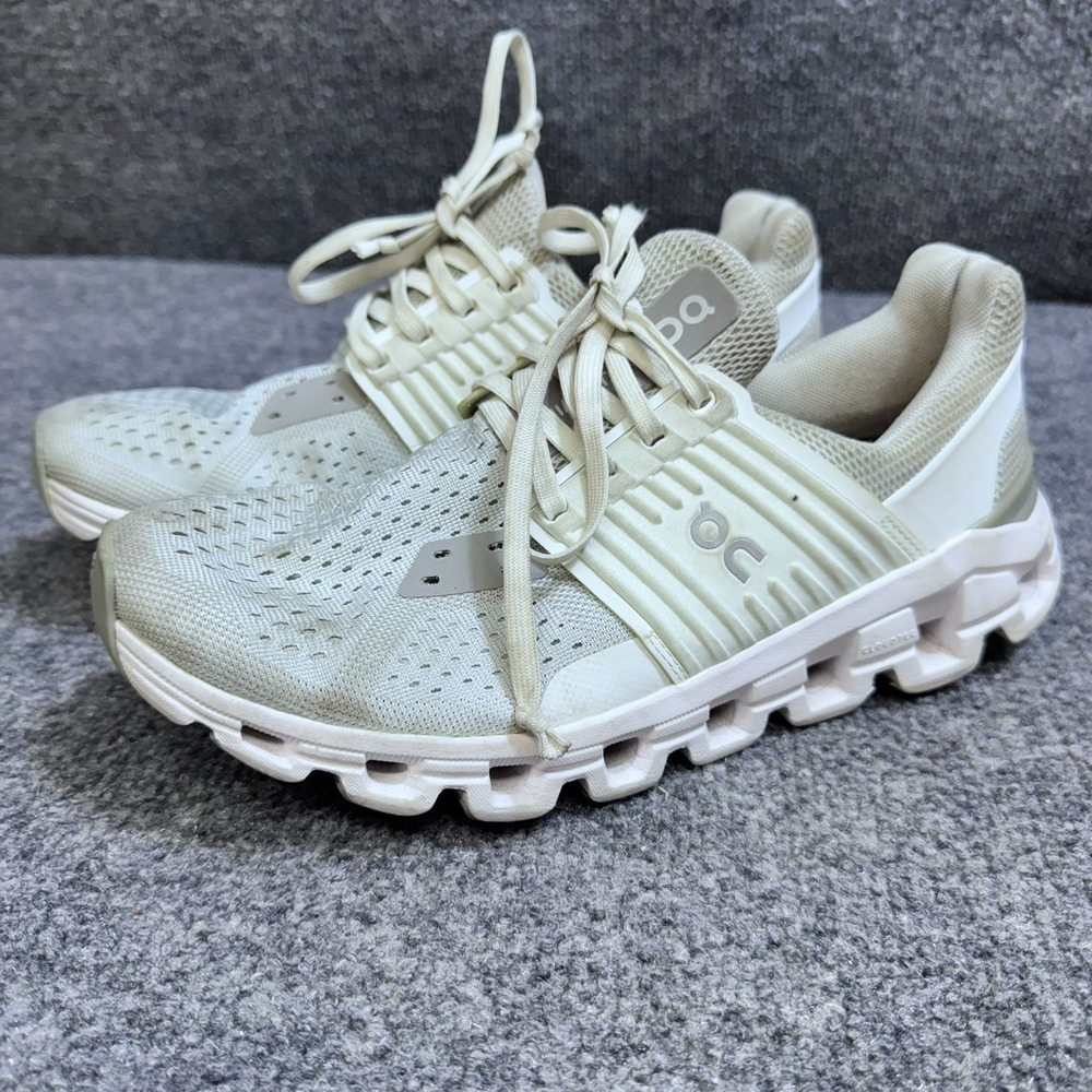 On Running Shoes Women 8 Cloudswift Undyed-White Cream Athletic EUC